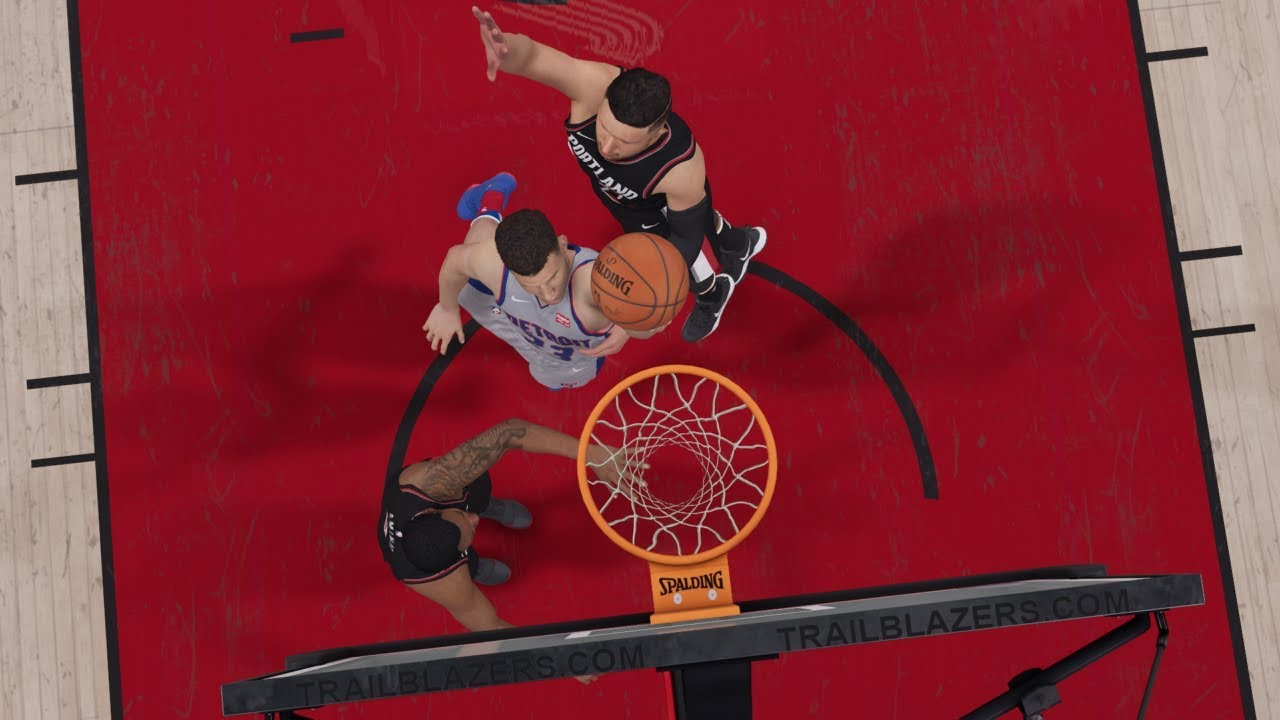 NBA Live 19: Pistons vs Blazers - 4Q | CPU Blake Griffin 25p, 5r, 5a