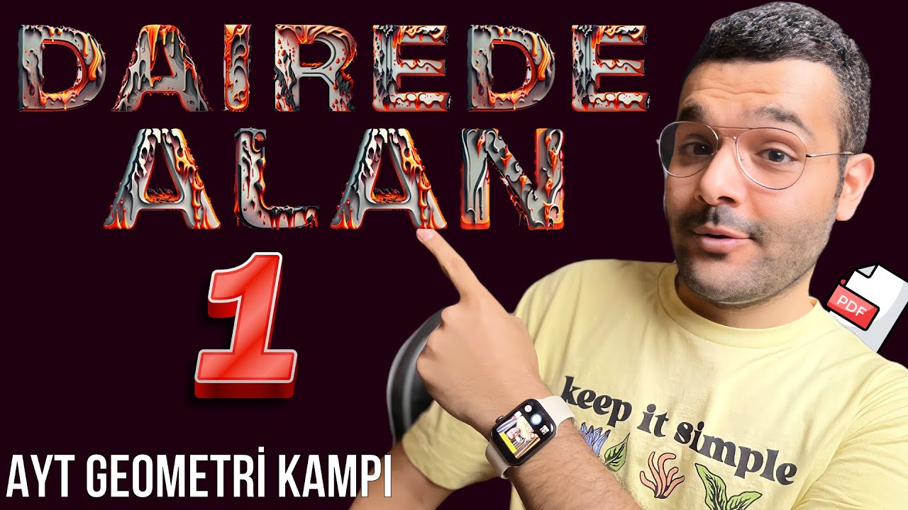 Dairede ALAN - 1 |  AYT GEOMETRİ KAMPI 2023 + PDF