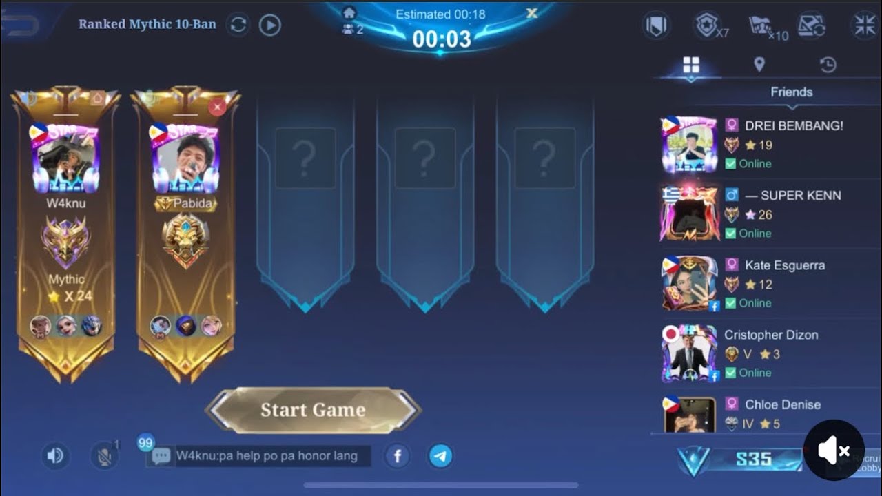 Tinulungan ako ni Pabida mag Mythical Honor