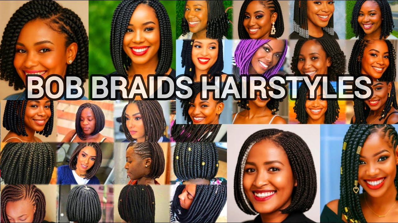 🔥❤️‍🔥 SHORT CORNROWS BOB BRAIDS FOR LADIES 2025