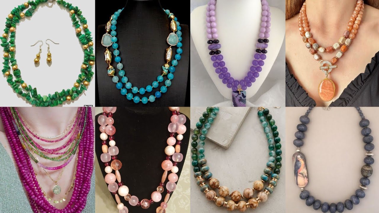 Most Mesmerizing 😍Beaded Stone Necklace Designs You’ve Ever Seen