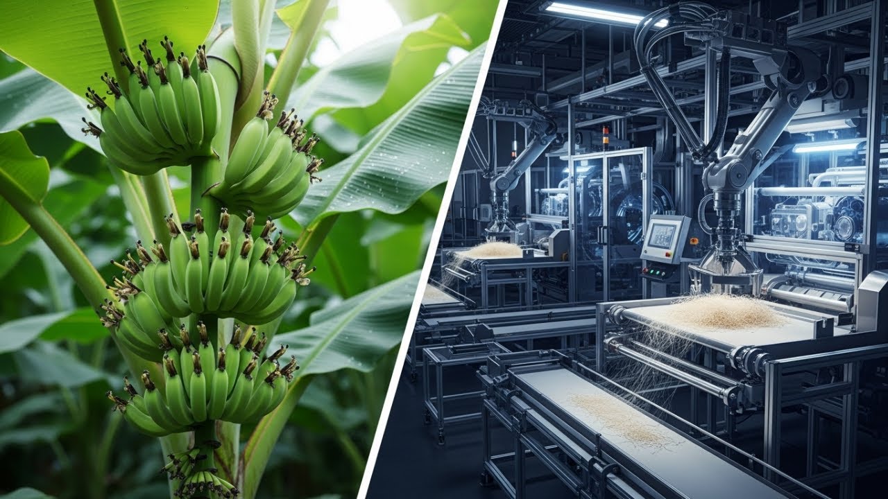 Turning Waste into Wealth: Inside a High-Tech Banana Stem Factory You've Never Seen Before