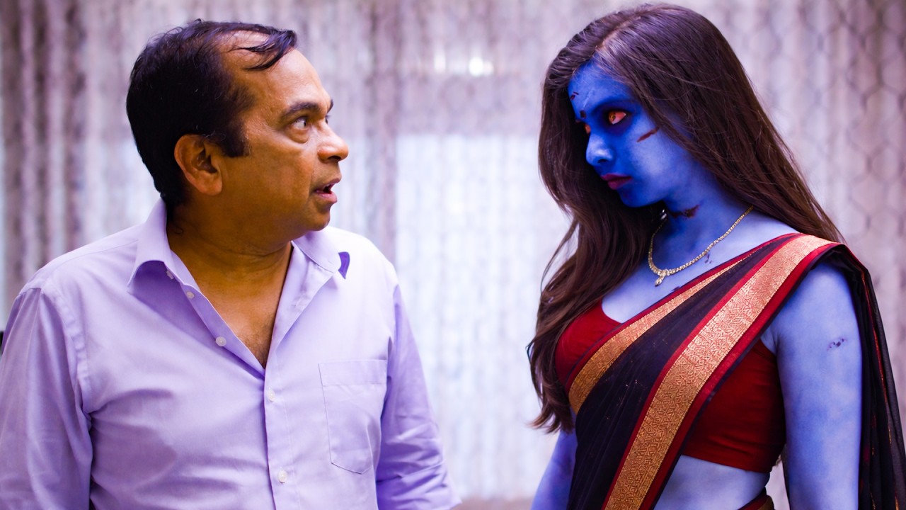 मुझे देखकर तुम्हारी फट गई ना | Bramhanandam Comedy Horror Scene | Asli Jhoot Movie Scene