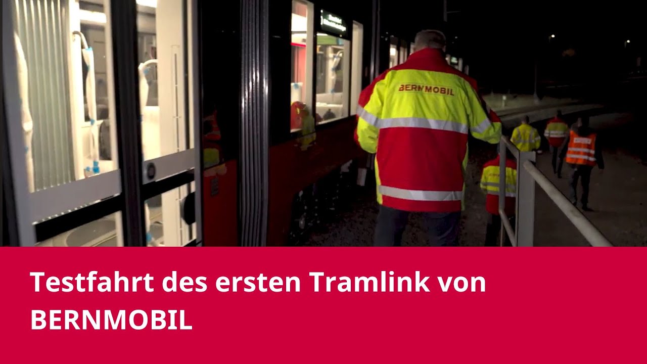 Testfahrt des ersten Tramlink von BERNMOBIL