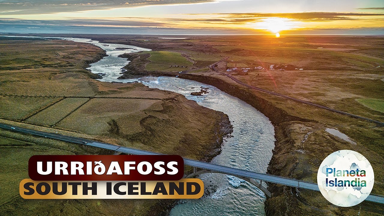 Urriðafoss – najpotężniejszy i najbardziej niedoceniany wodospad Islandii. Dron 4K.