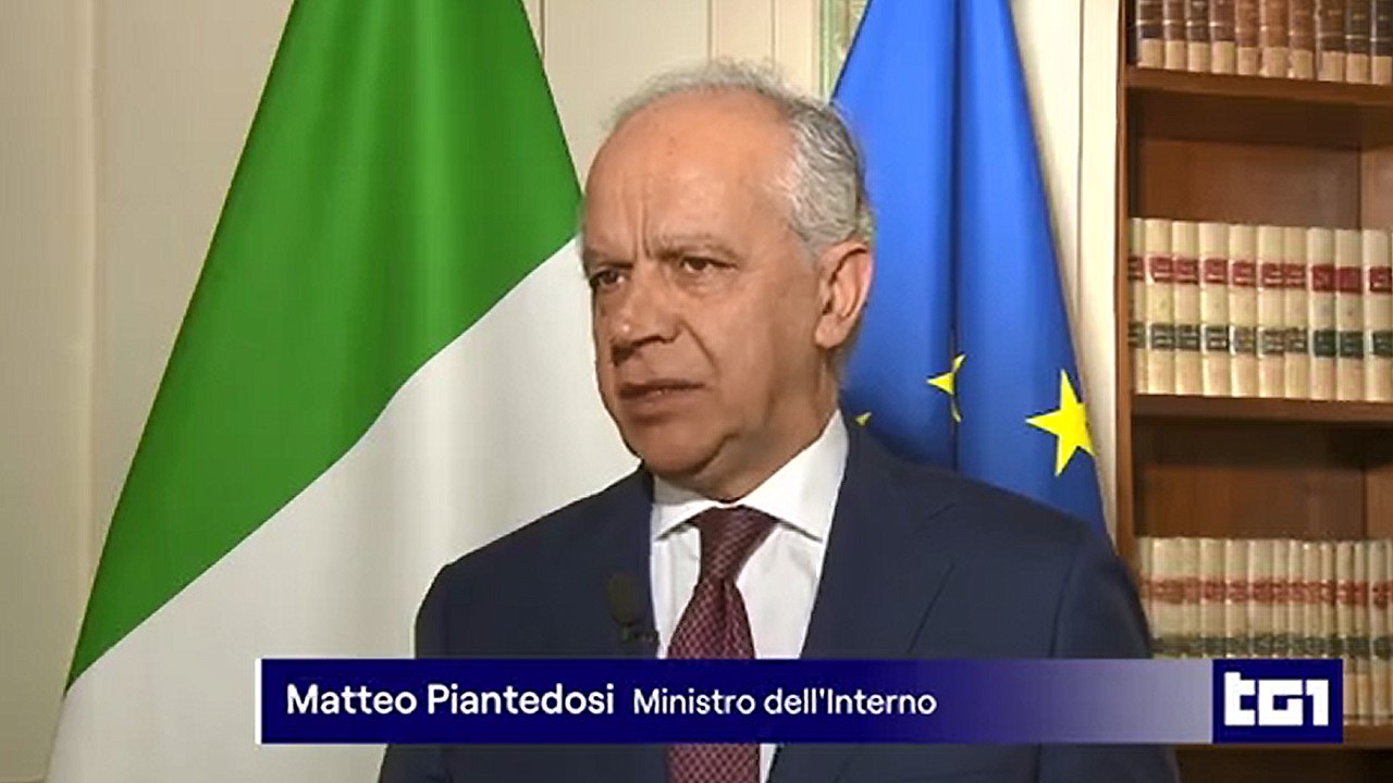 Intervista al ministro Piantedosi sui lavori del Governo sul nuovo pacchetto sicurezza