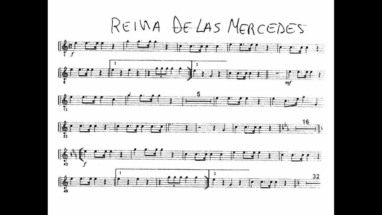REINA DE LAS MERCEDES. CARAOKE PARA CORNETA