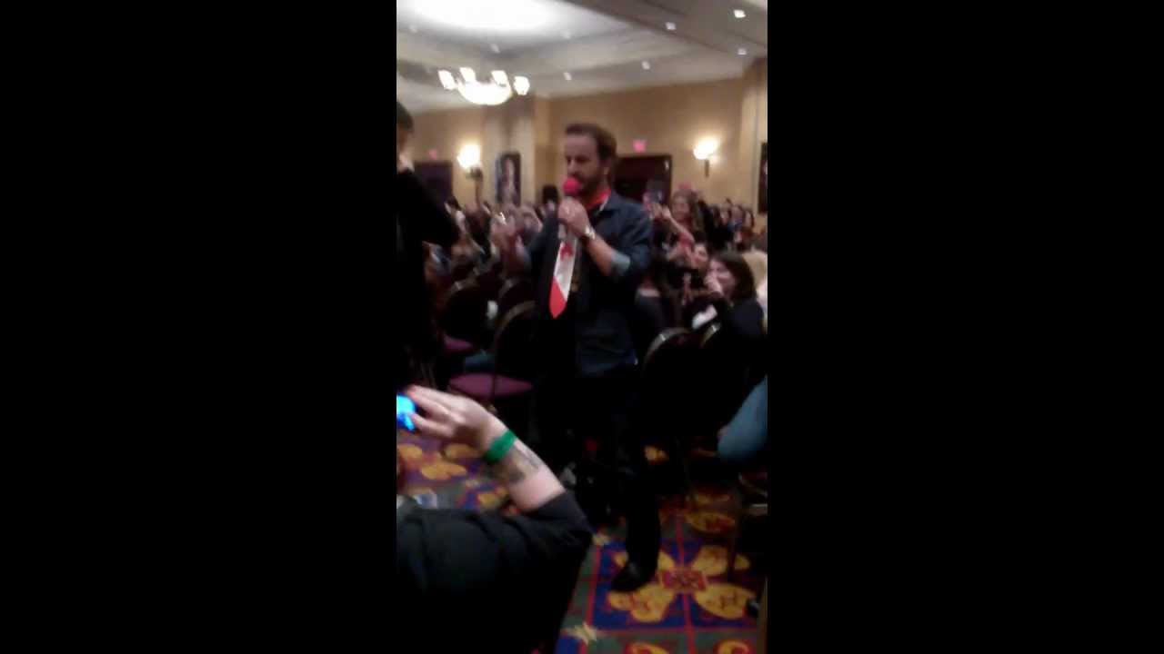 Misha Collins Stealing Castiel's Coat at Torcon 2012