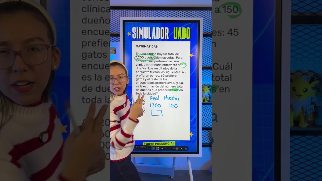 Reactivo #1 Matemáticas – UABC: Cómo estimar datos con una muestra