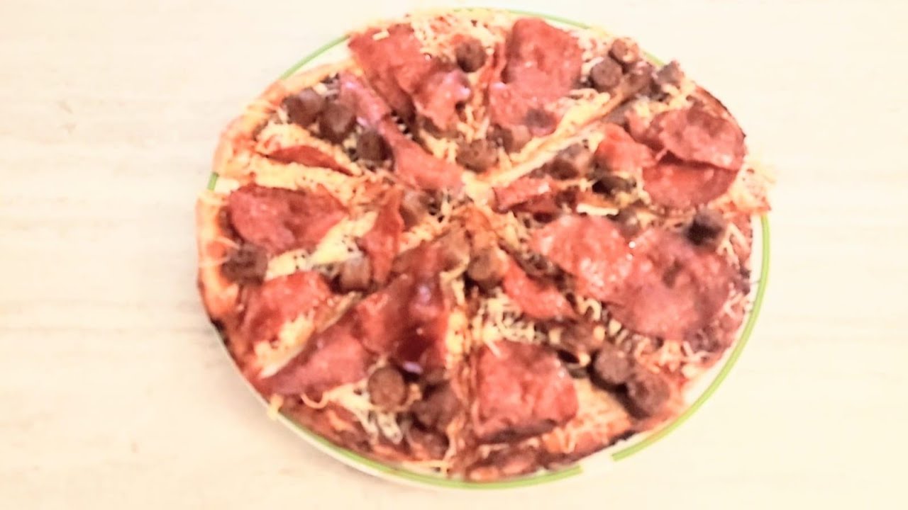 la meilleure pizza que vous aurez jamais mangée (Chorizo et Merguez)،😋😋