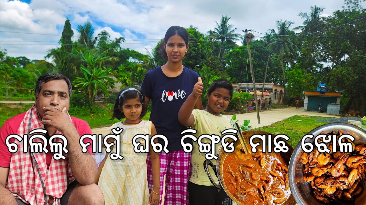 ଚାଲିଲୁ ମାମୁଁ ଘର ଚିଙ୍ଗୁଡି ମାଛ ଝୋଳ 😋 l Gouranga Nayak Odia Vlogs