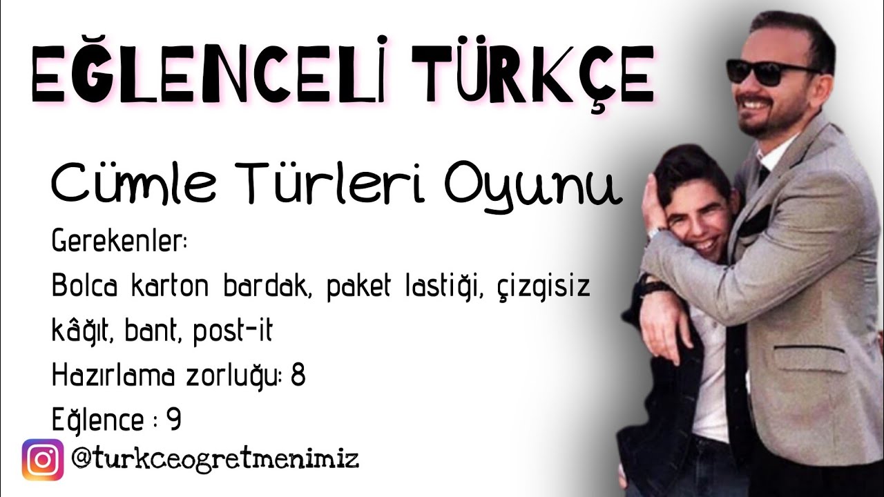 Eğlenceli Türkçe - Cümle Türleri Oyunu