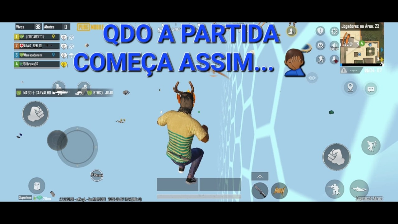 QDO A PARTIDA COMEÇA ASSIM    VAI DAR RUIM!