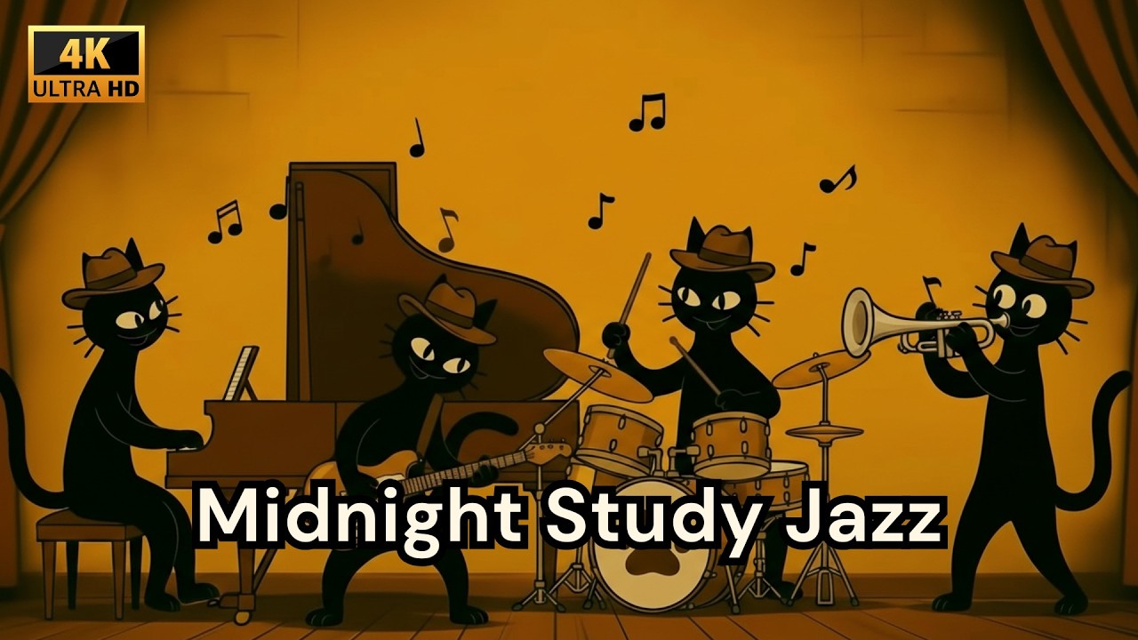 Midnight Study Lounge Jazz | Relaxing Bass & Sax for Concentration