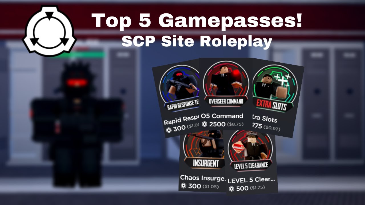 The Top 5 Gamepasses for SCP Site Roleplay