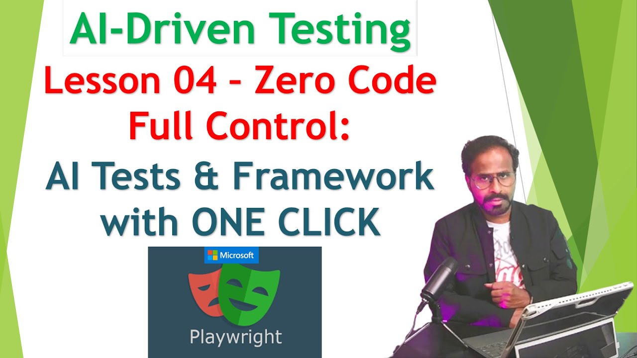AI-Testing with Playwright MCP - Lesson 04 | Zero Code: AI Tests & Build Framework with ONE CLICK