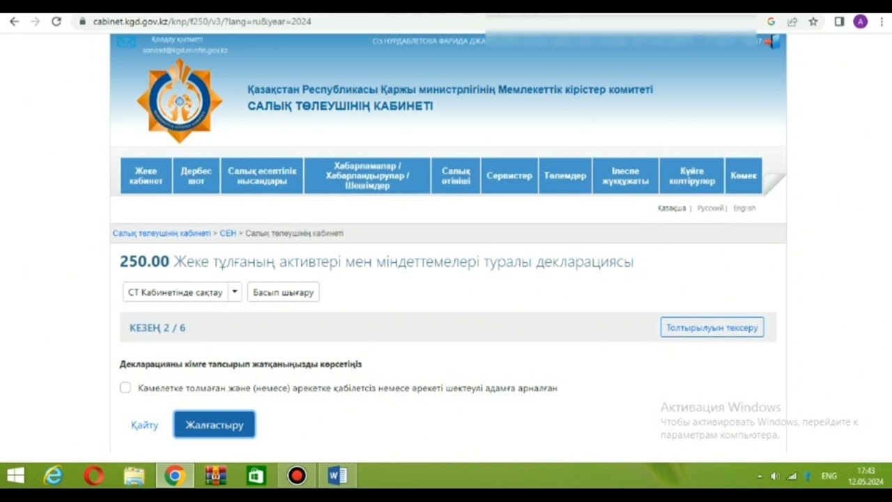 250 декларация тапсыру #250декларация