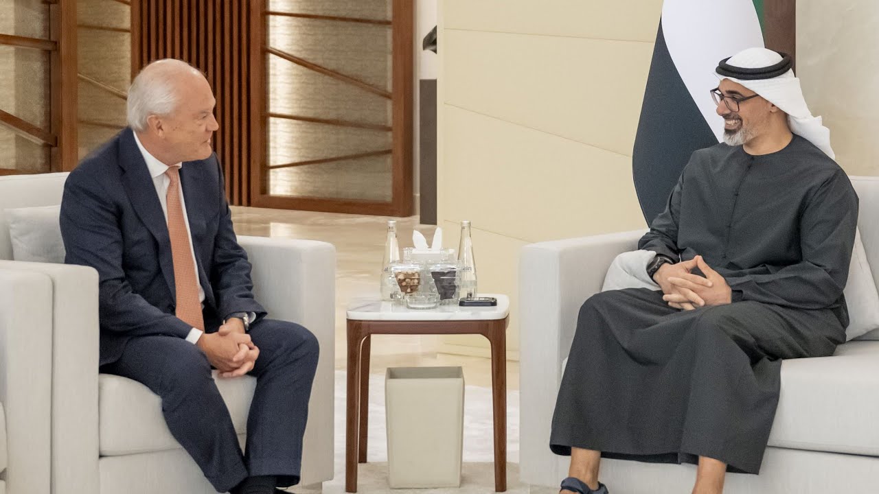 Sheikh Khaled bin Mohamed bin Zayed Abudhabi Crown Prince meets with the Chairman of AstraZeneca