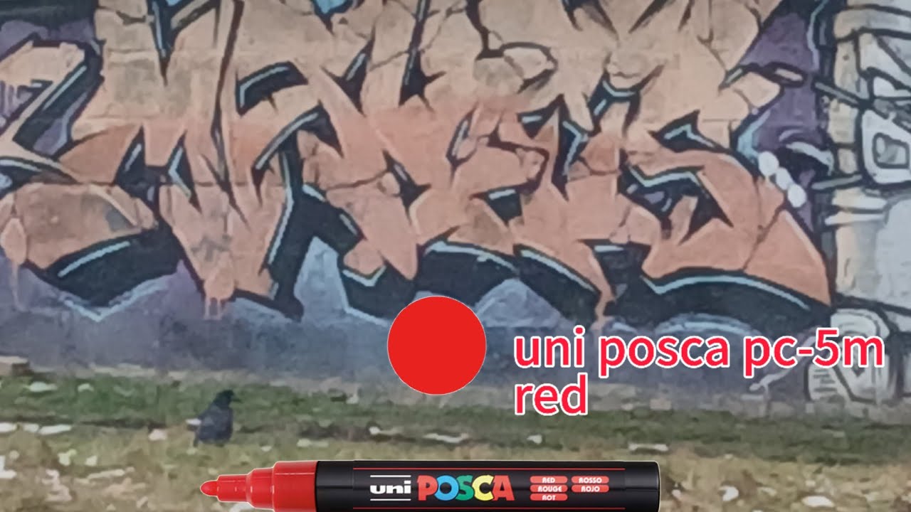 Обзор uni posca pc-5m red #graffiti 