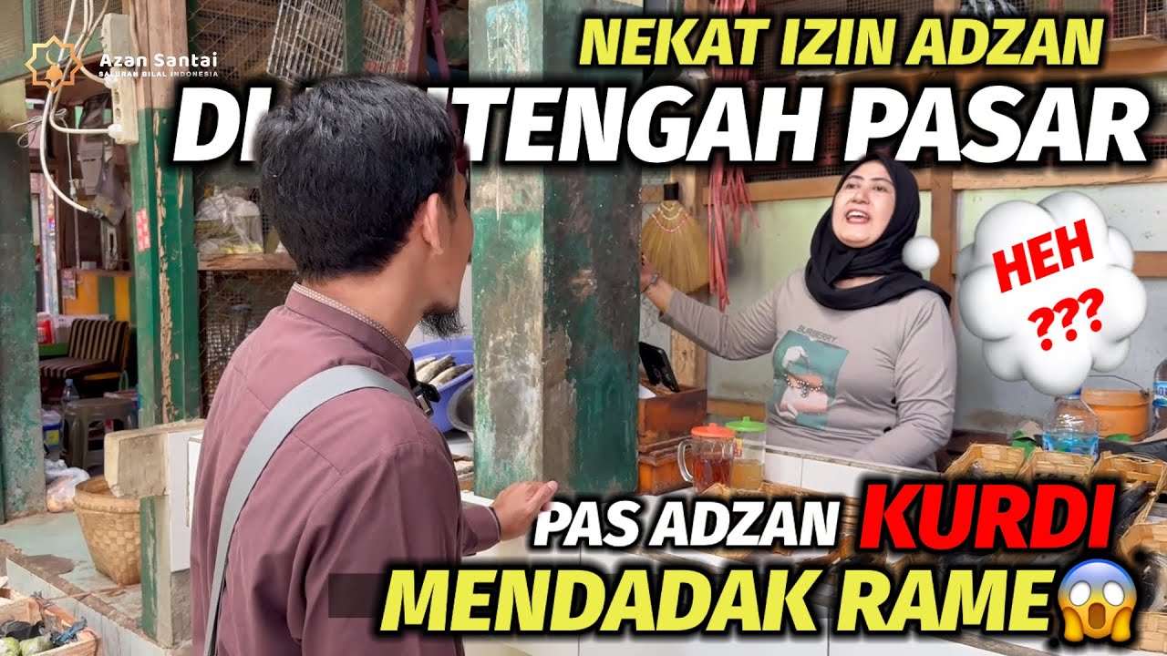 Viral! Satu-Satunya di Indonesia Nekat Izin Adzan ditengah Pasar Masjid Sepi jadi Rame