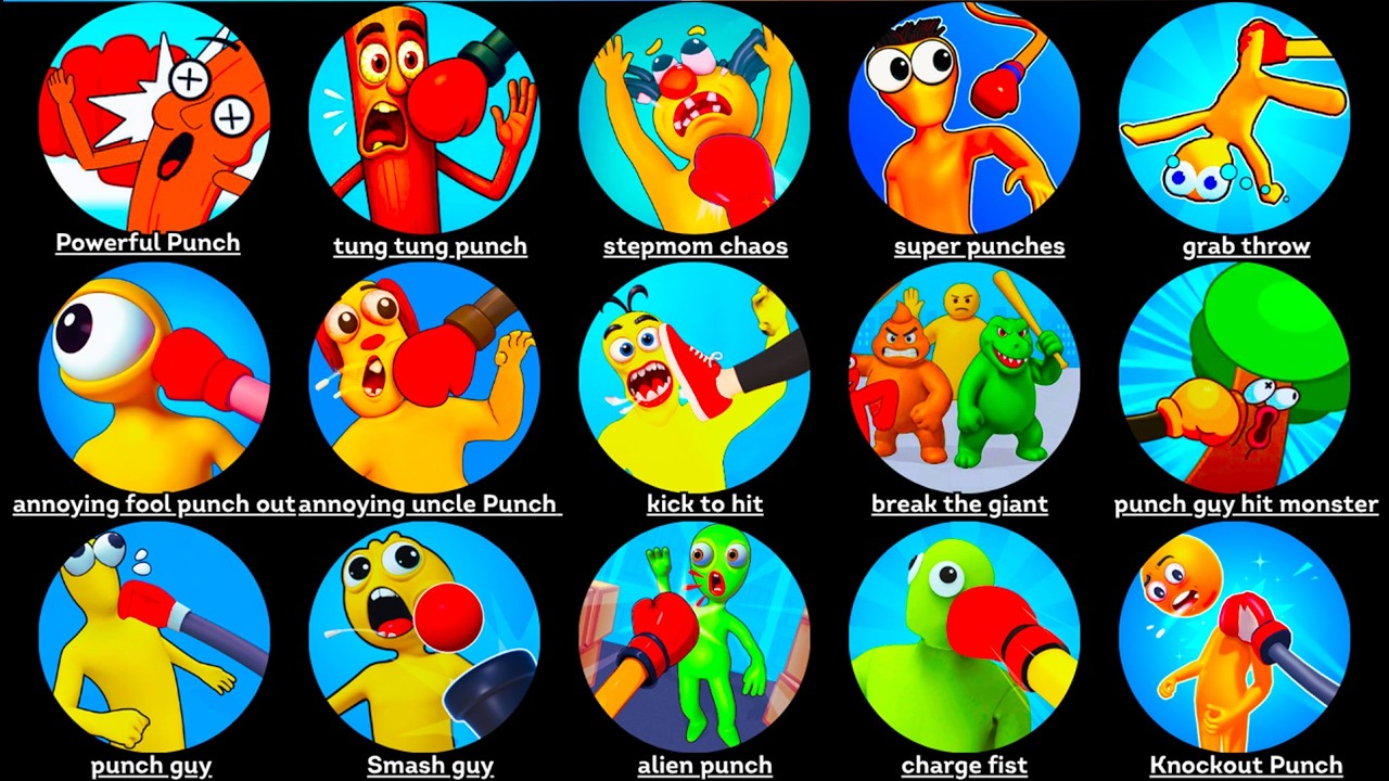 Powerful Punch, Tung Tung Tung Punch, Super Punches, Annoying Uncle Punch Game, Annoying Monster...