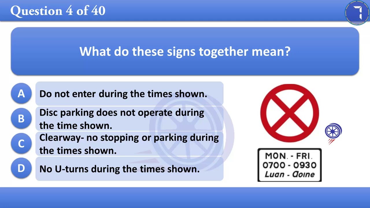 2024 driving test Ireland questions and answers - Mock theory test Ireland