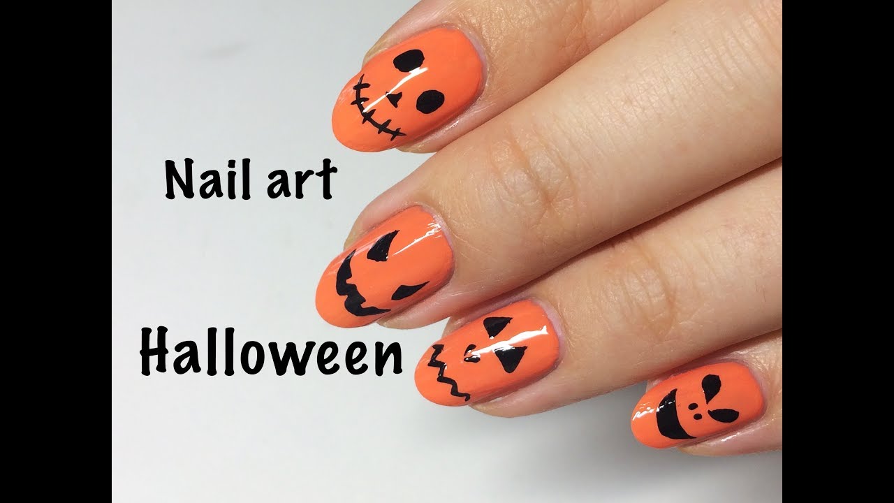 Nail art citrouilles d'HALLOWEEN