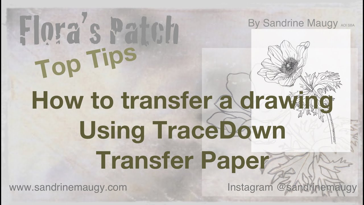 How to transfer a drawing using TraceDown transfer paper
