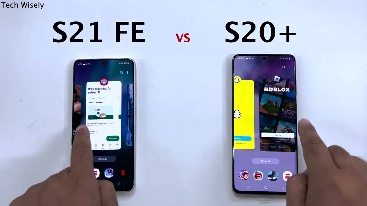 SAMSUNG S21 FE vs S20 Plus  - Speed Test