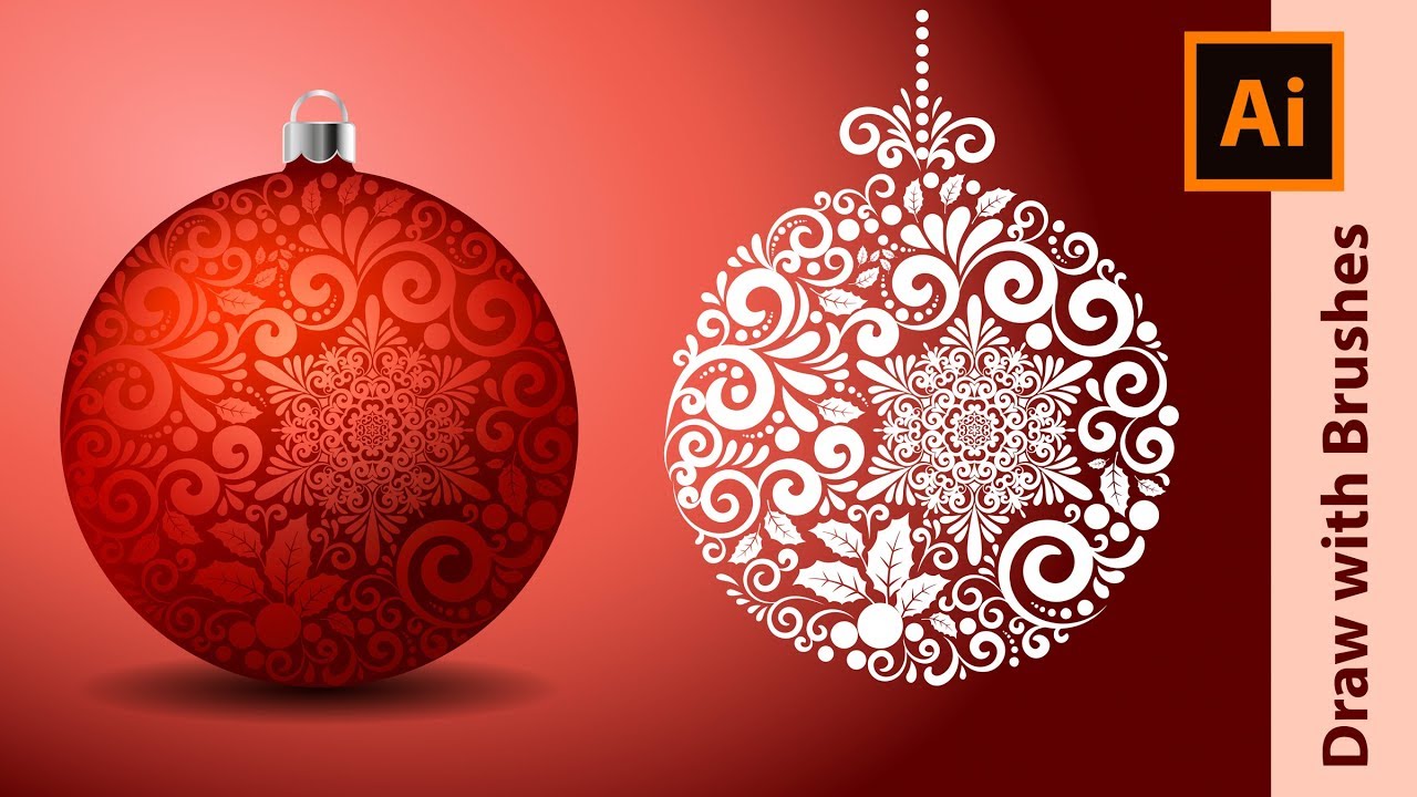 How I Draw Fancy Christmas Balls in Adobe Illustrator