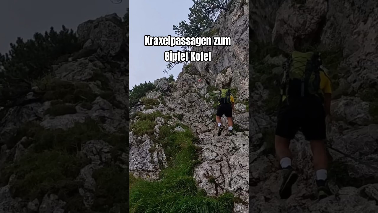 Aufstieg zum Gipfel Kofel mit Kraxelpassagen #bergguru #hiking #ammergaueralpen #gipfel #mountains