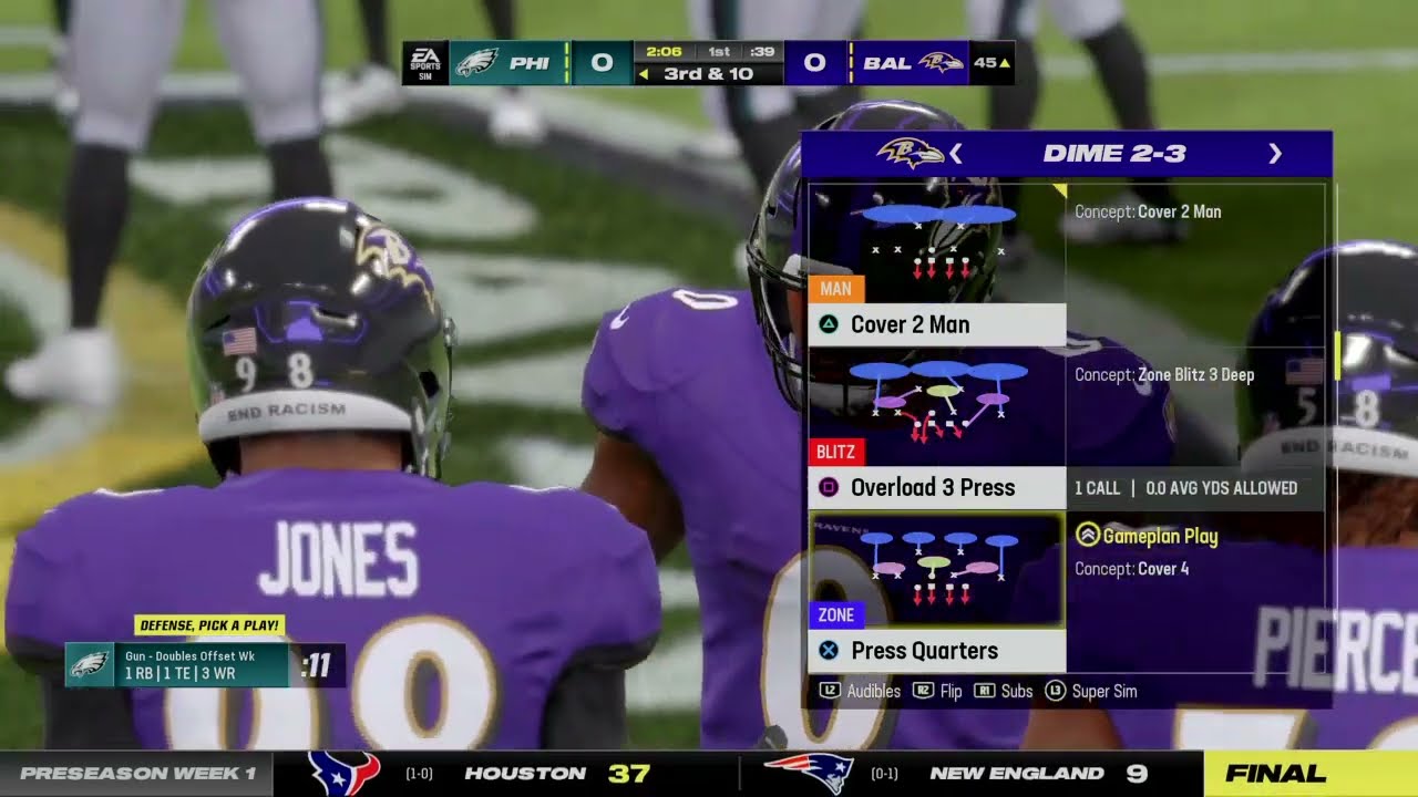 Madden 24 Gameplay - Jalen Hurts DESTROYED By Ravens Defense! ⚠️😮&zwj;💨