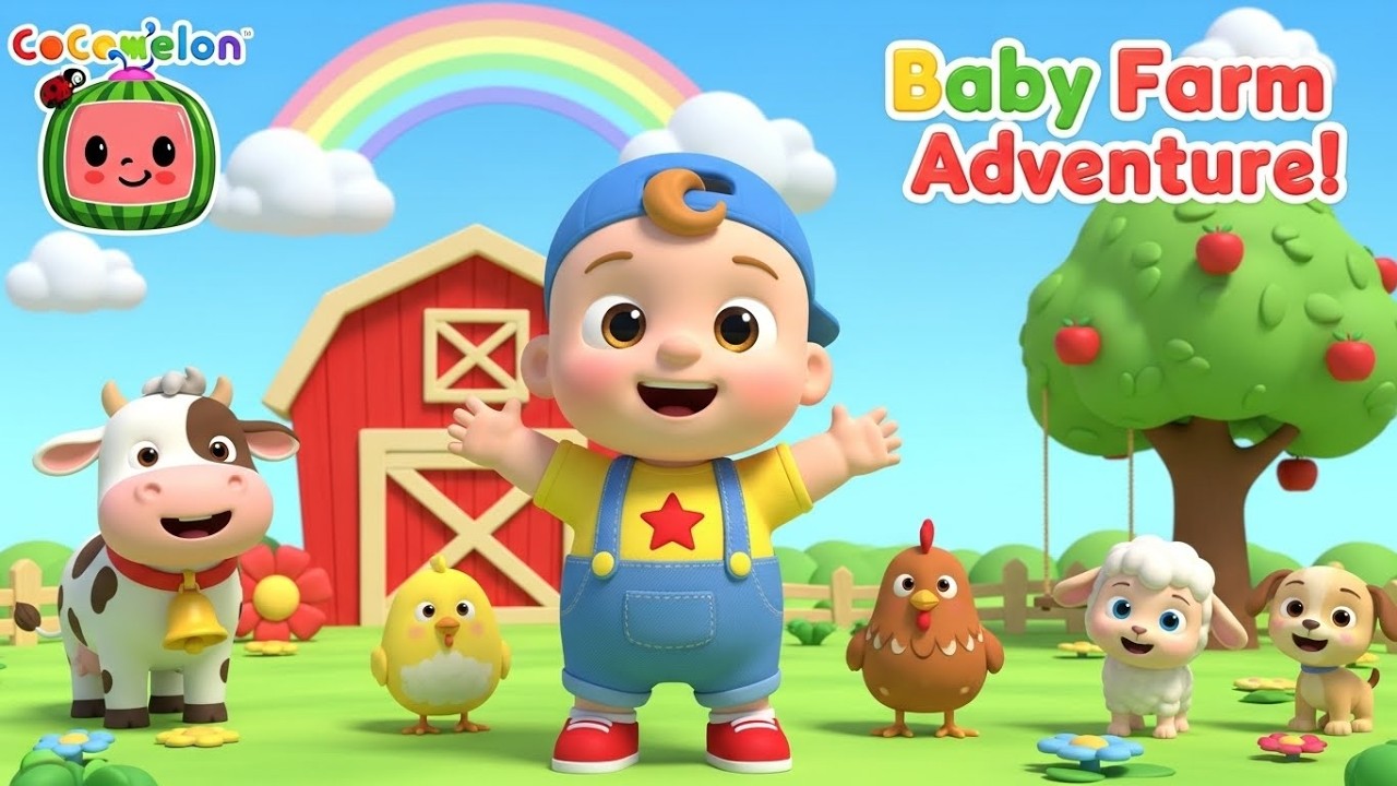 Baby Farm Adventure Song | Cute Animals & Fun Learning | 3D Nursery Rhymes