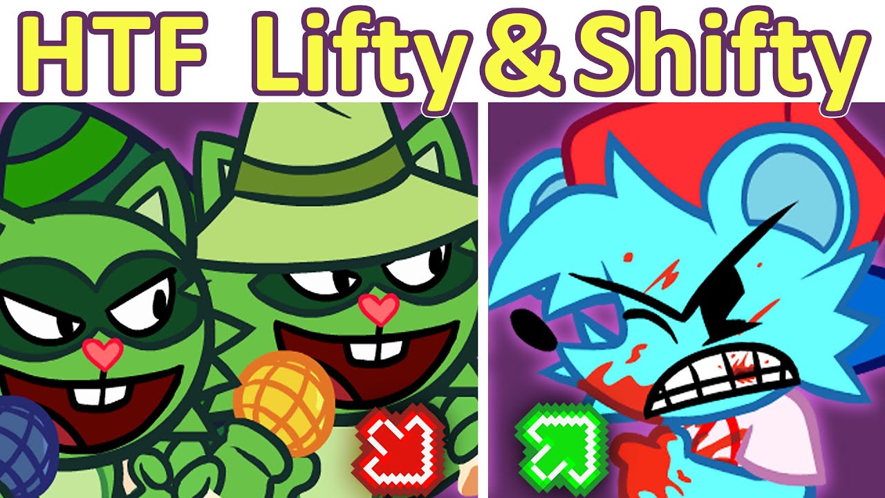 FNF Character Test | Gameplay VS Playground | Happy Tree Friends | Lifty & Shifty(Trickster Trouble)
