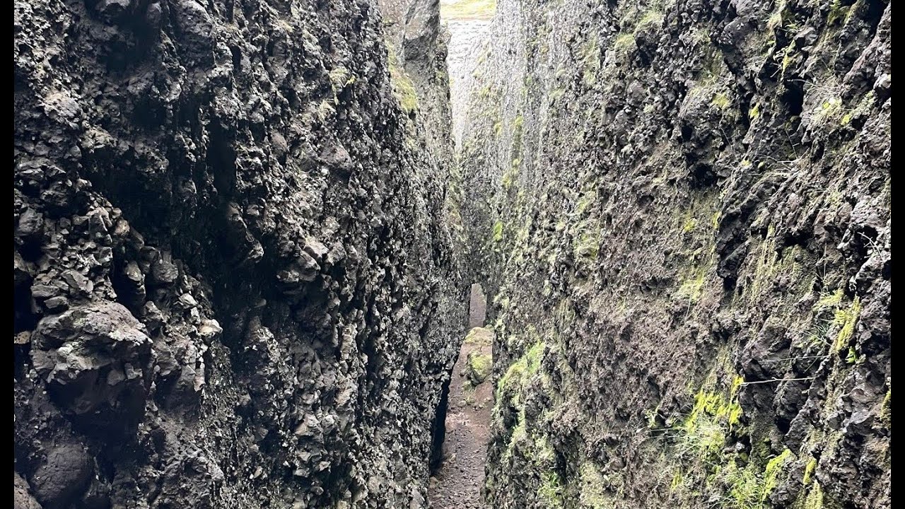 Iceland's "Narrow Dark Path": a journey through Lambafellsgja, a noneruptive tectonic fissure