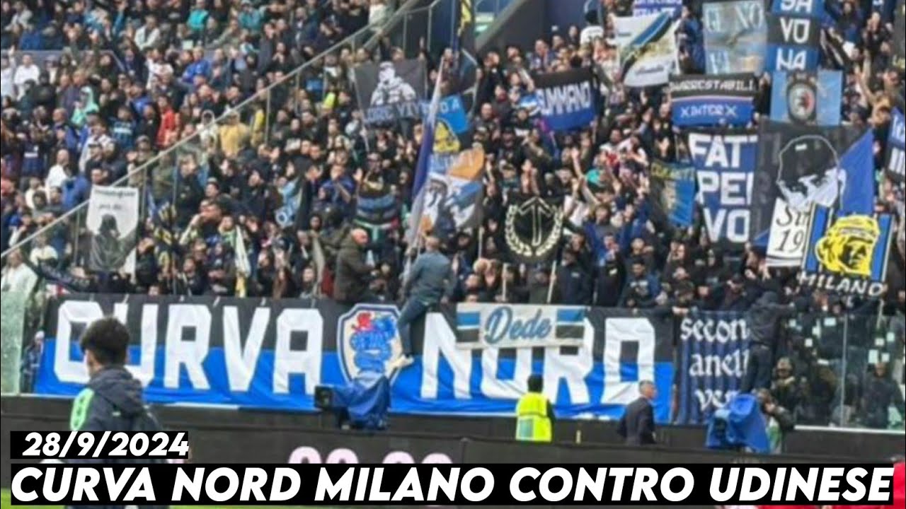 CURVA NORD MILANO CONTRO UDINESE || Udinese vs Inter Milan 28/9/2024