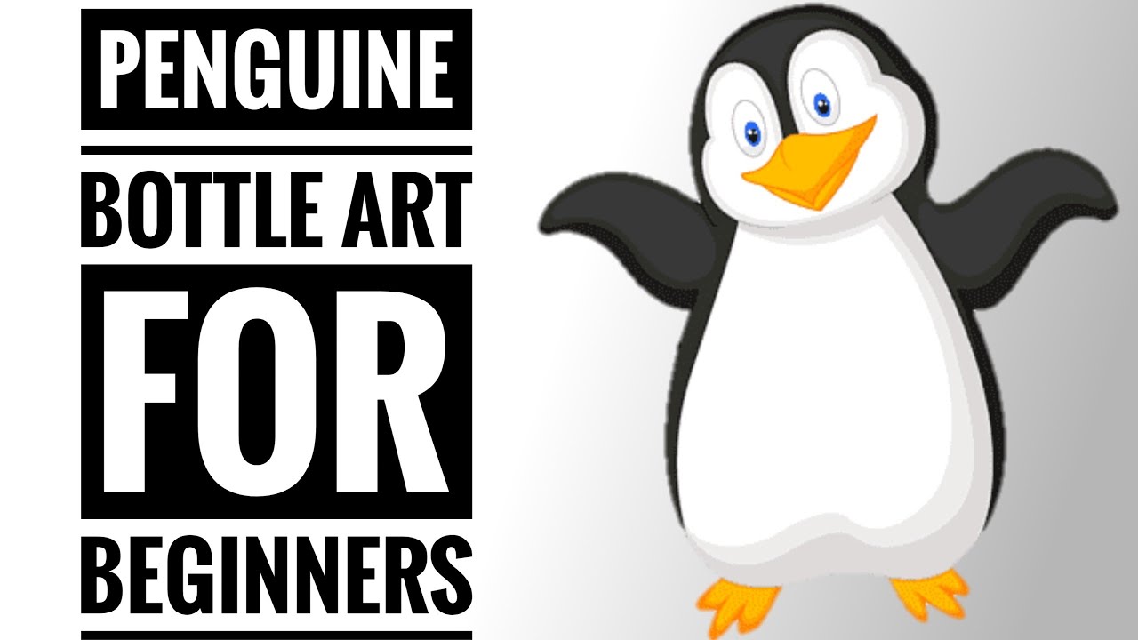 Diy Penguin simple Bottle art with beer bottle | Billion craft