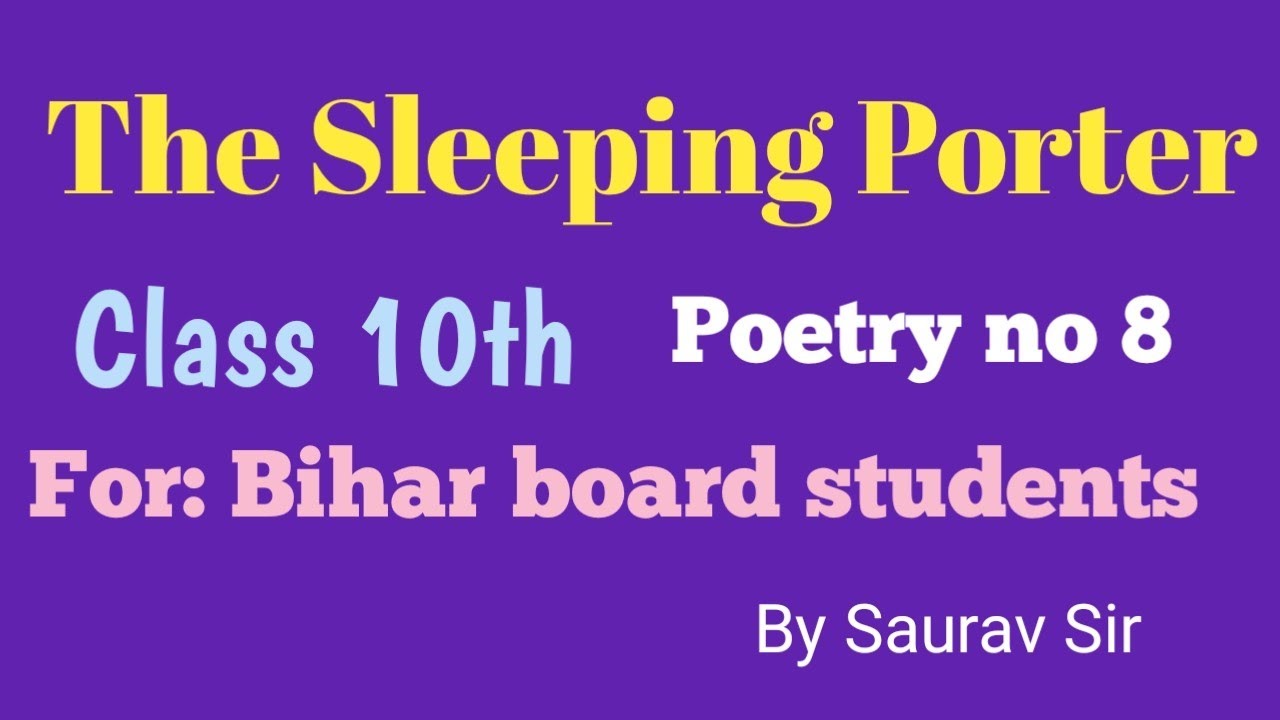 THE SLEEPING PORTER