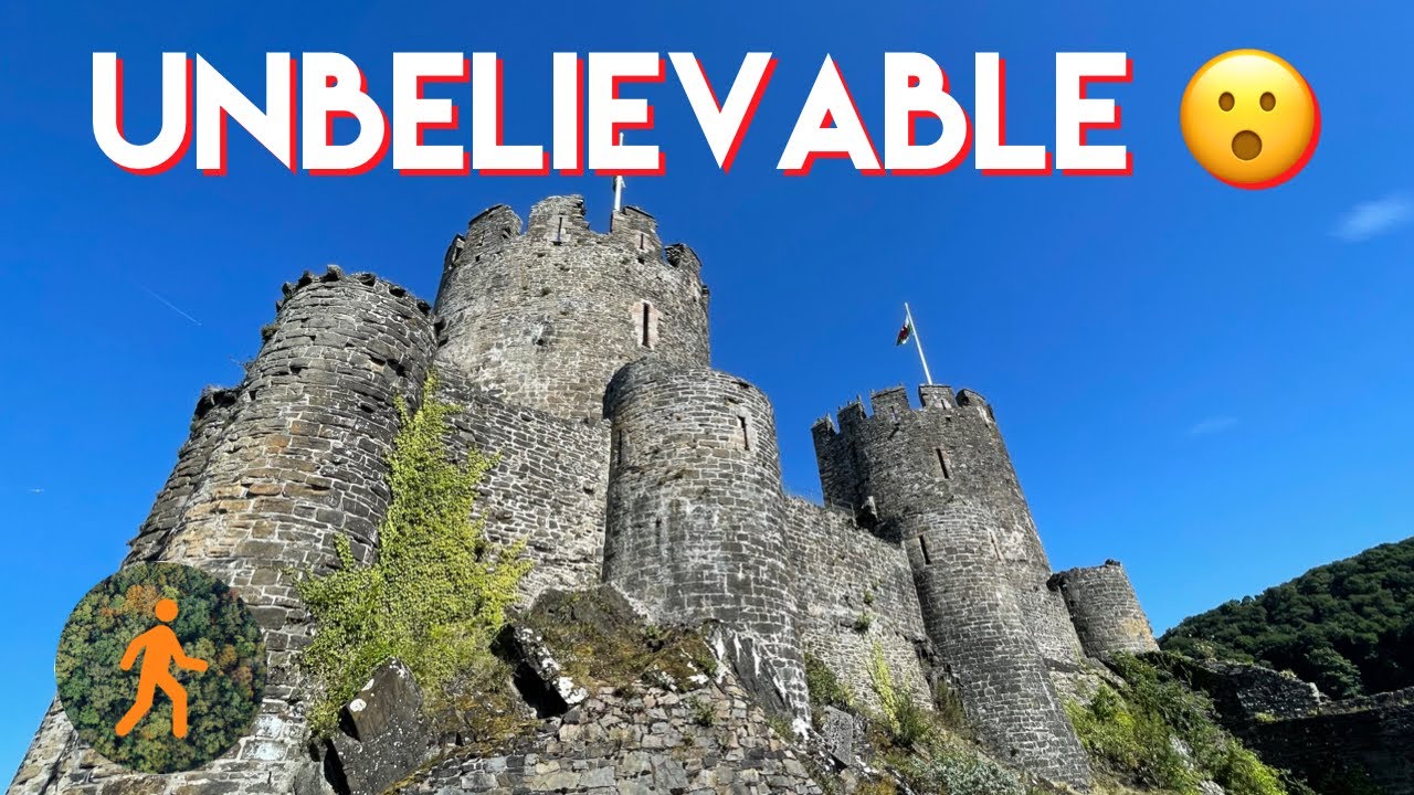 Conwy Castle in Wales - 4K Virtual Walk - Historic Tour - United Kingdom