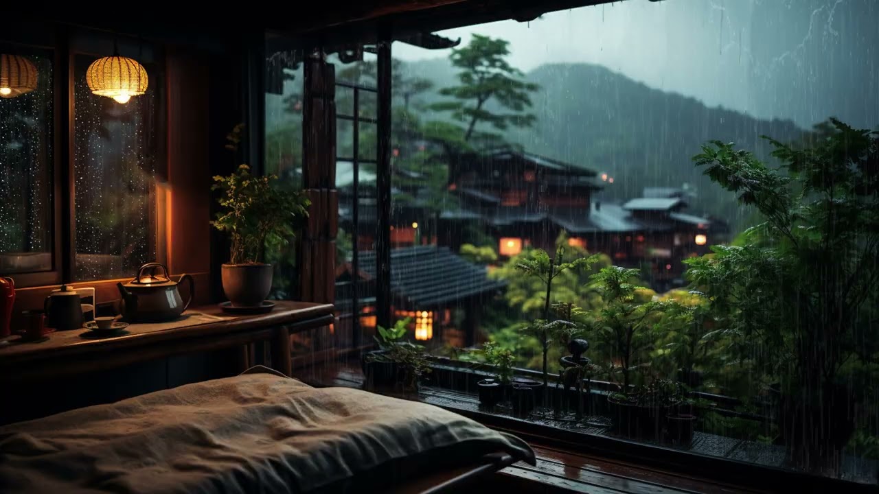 Gentle Rain on the Window with Piano 🎹 Relax Your Mind and Fall Into Deep Sleep in 5 Minutes