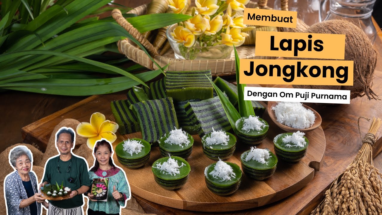 Membuat Kue Lapis Jongkong dengan Bahan Alami dari Perkarangan Rumah Om Puji Purnama