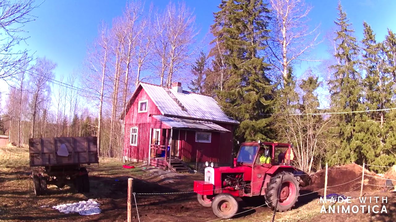 Valmet 565 tyhjentää lantalaa