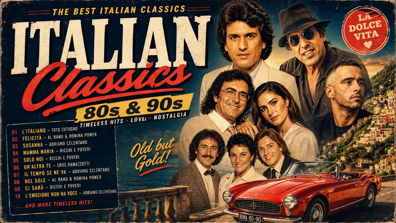 🇮🇹🍷Italian Classics Playlist 💿🇮🇹80s&90s Hit