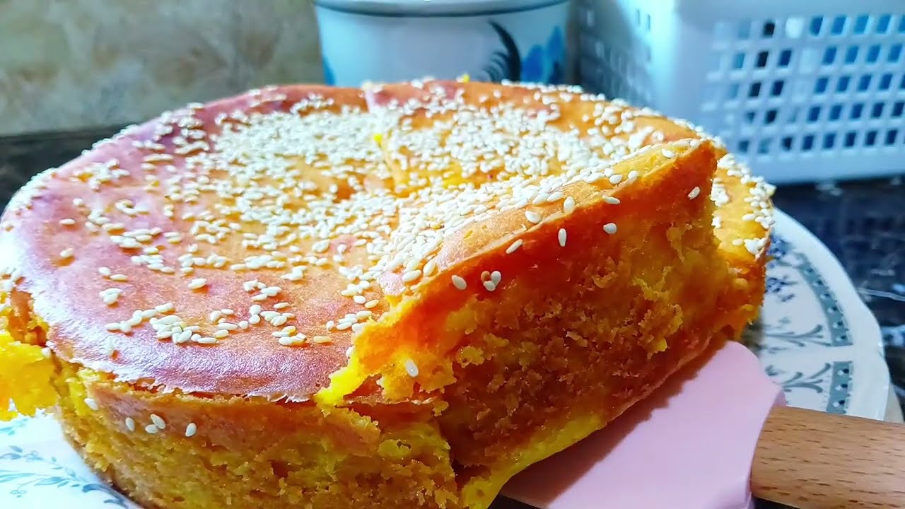 BINGKA LABU KUNING/ TIP BINGKA TAK MELEKAT DI ACUAN#bingka #labukuning 