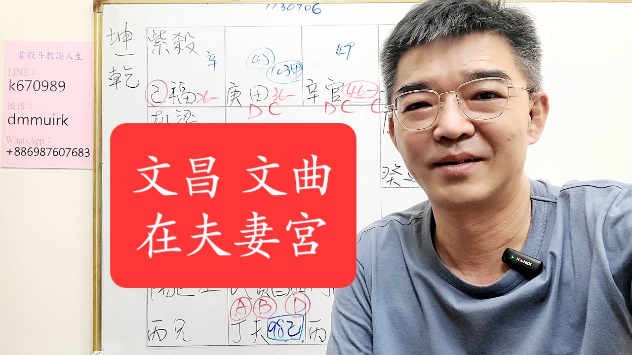 夫妻宮坐文昌文曲-恩怨情仇-紫微斗數談人生