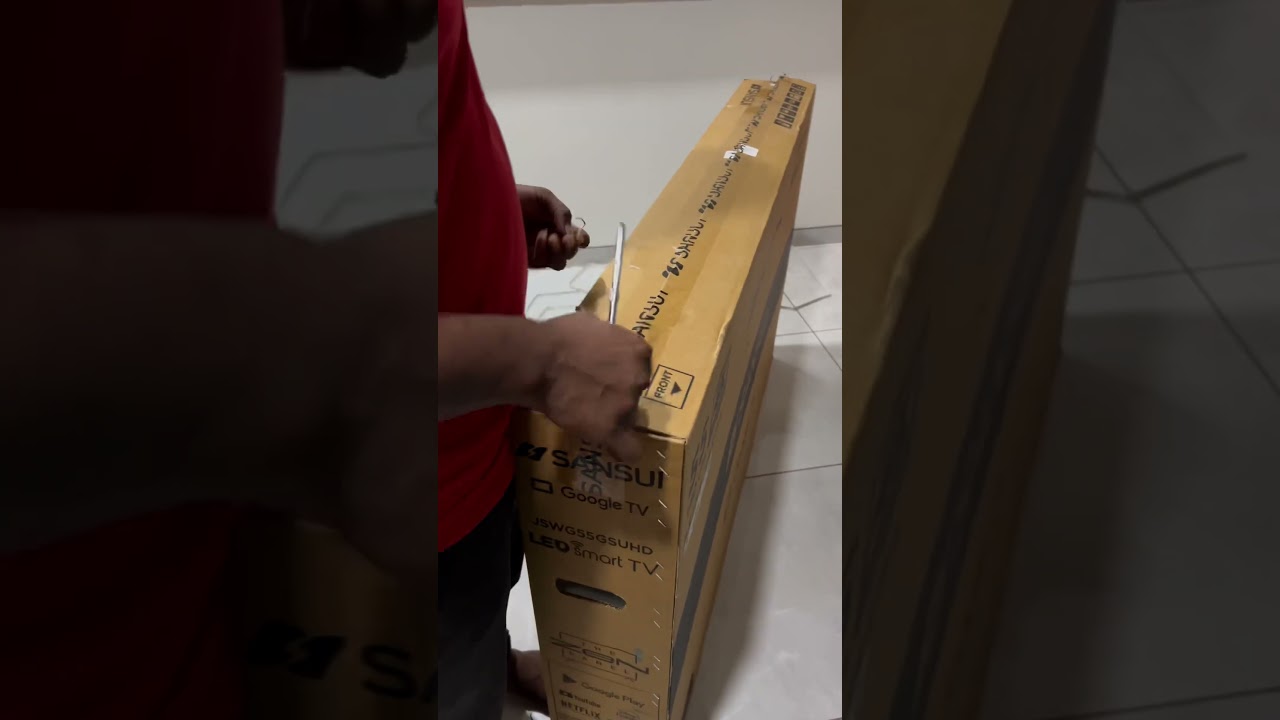 ₹34000 Budget Sansui 55 inch 4K Smart TV #unboxing  #trending #tv #trending #viral