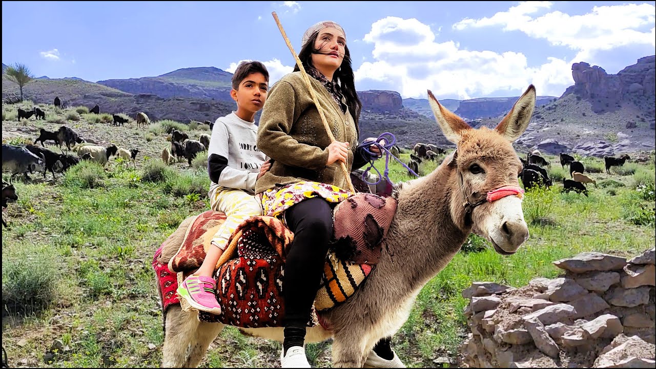 Village Life Iran: Amazing Cooking With Mountain Plants & Donkey Riding