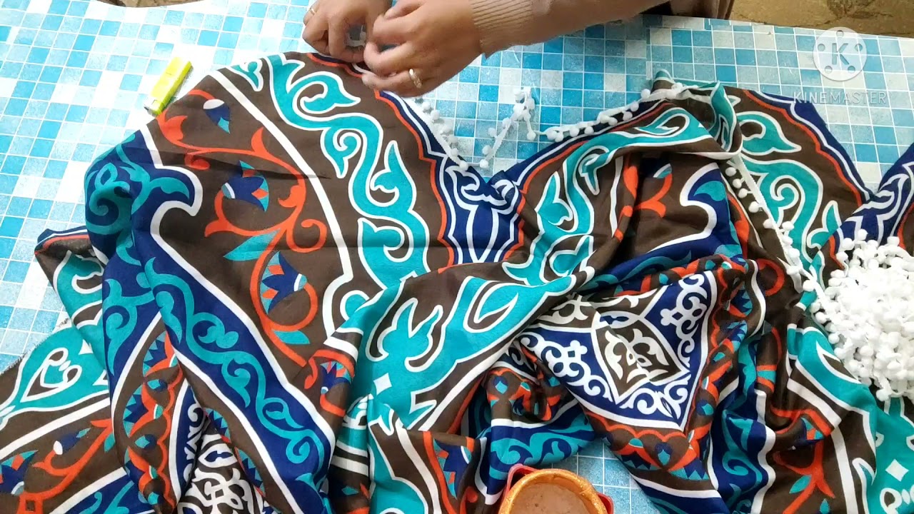 اعملى اسهل مفرش سفره من الخياميه 🤩🤩🤩