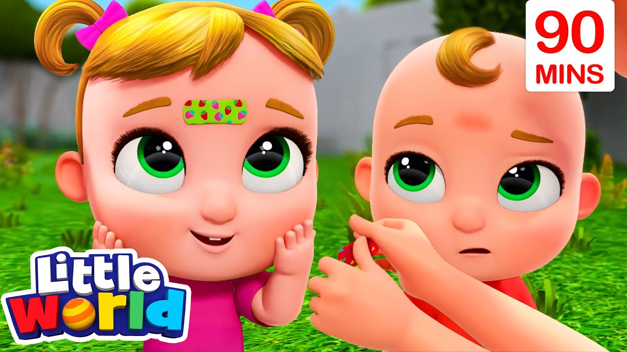Bandaid for Boo Boo's | Little World 90 MINUTE Compilation | Home Learning for Kids 🖍️
