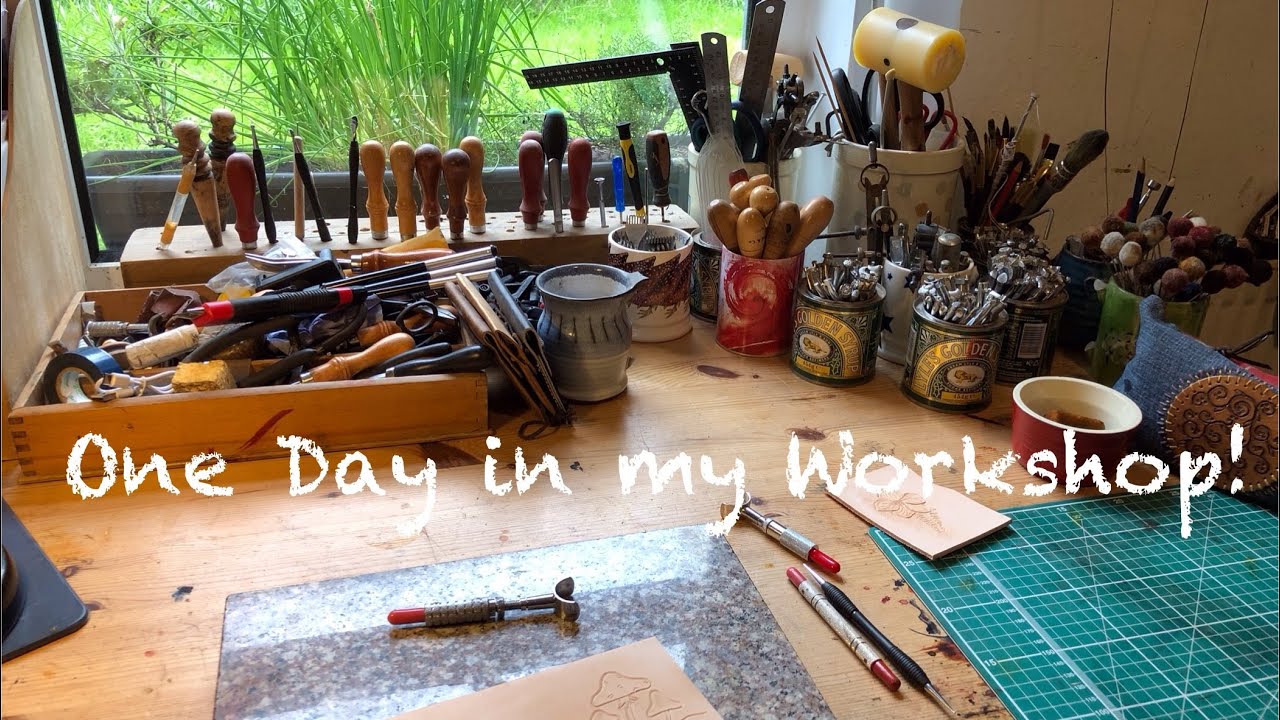 One Day in my Leathercraft Workshop  #leatherwork #leatherart #handmade #leathercraft
